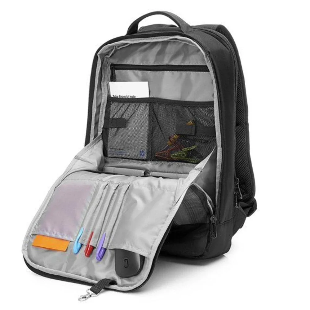 HP‎ Slim Black Backpack Padded Solid Pattern Universal Laptop for 15.6